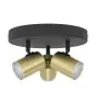 Eglo Luce da soffitto Consuma 1 Acciaio Nero Oro | IP44 - Adatto per 3x GU10 